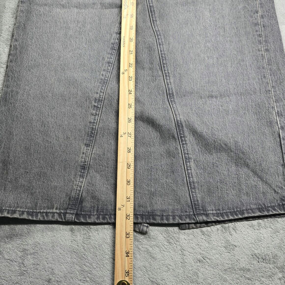 UNIQLO Denim Panel Long Skirt Women's Size 2 Gray NWT - Picture 4 of 5